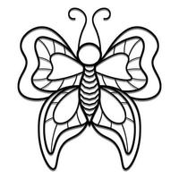 butterfly outline drawing for kids vector