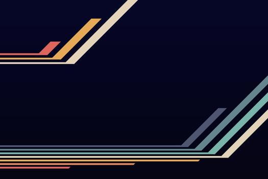 líneas de rayas coloridas simples abstractas en estilo retro vector