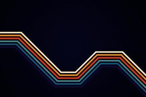 abstract simple colorful striped lines in retro style vector