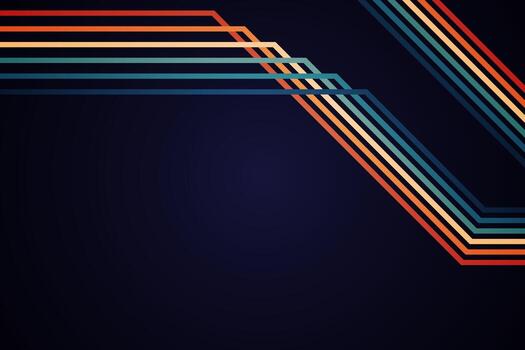 líneas de rayas coloridas simples abstractas en estilo retro vector