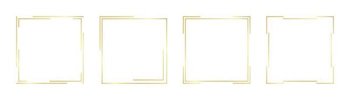 square gold frame vector