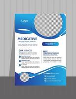 Medial a4 simple flyer template design vector