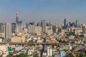 Cityscape and building of Bangkok in daytime, Bangkok is the capital of Thailand and is a popular tourist destination. photo