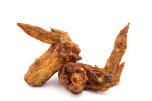 Fried chicken wings on a white background. photo