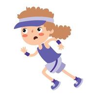 Cartoon Illustration OF A Little Kid Running vector