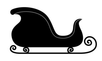 Silhouette Of Santa Claus Sleigh vector