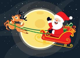 Santa Claus Riding A Sleigh