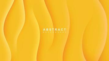 Abstract yellow background with wave shade element vector