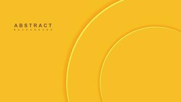 Abstract Background with 3d circle yellow papercut layer vector