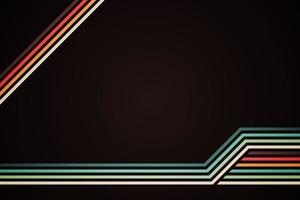 abstract simple colorful striped lines in retro style vector