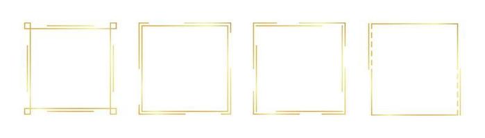 square gold frame vector