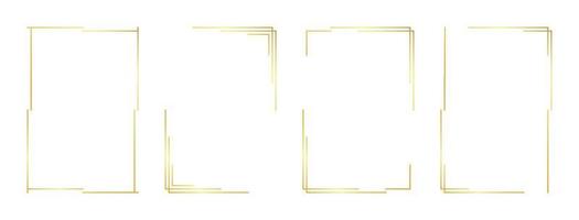 rectangle gold frame vector