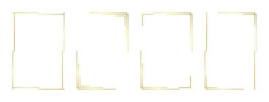 rectangle gold frame vector