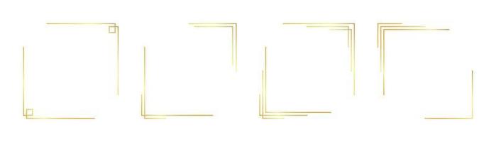 marco dorado cuadrado vector