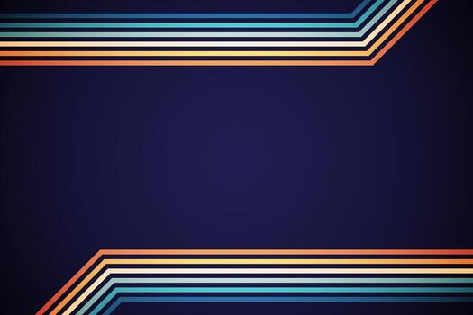 abstract simple colorful striped lines in retro style vector
