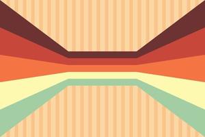 Perspective colorful retro striped lines background vector