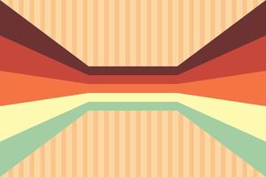 Perspective colorful retro striped lines background vector