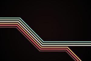 abstract simple colorful striped lines in retro style vector