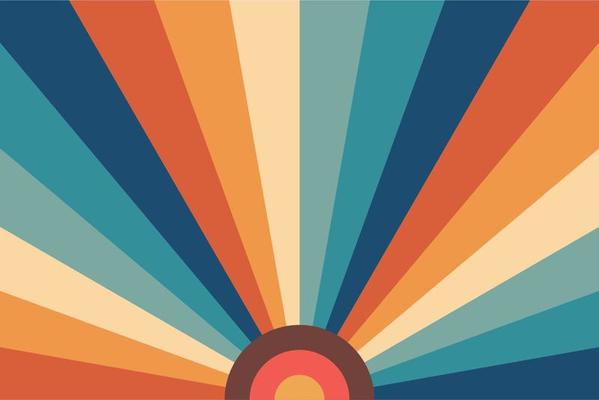 abstract sunburst sun ray retro background