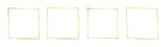 square gold frame vector