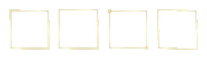 square gold frame vector