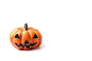 Halloween Pumpkin on a white background, Free space for text. photo