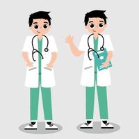 doctor character illustration vector set