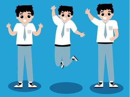 SENIOR HIGH SCHOOL CHARACTER FOR PRESENTATION vector