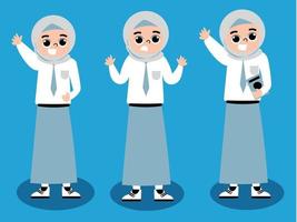 SENIOR HIGH SCHOOL CHARACTER FOR PRESENTATION vector