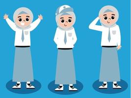 SENIOR HIGH SCHOOL CHARACTER FOR PRESENTATION vector