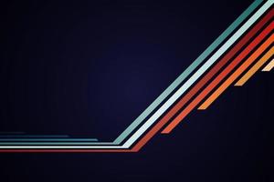 líneas de rayas coloridas simples abstractas en estilo retro vector