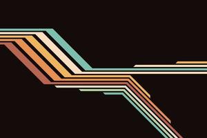 abstract simple colorful striped lines in retro style vector