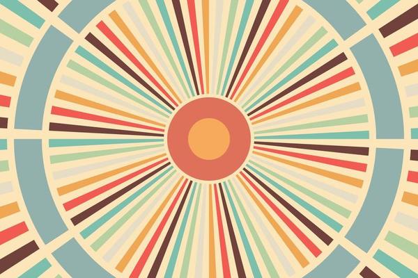 abstract sunburst sun ray retro background