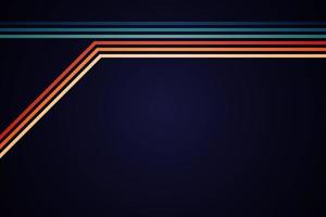 abstract simple colorful striped lines in retro style vector