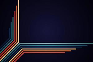 abstract simple colorful striped lines in retro style vector