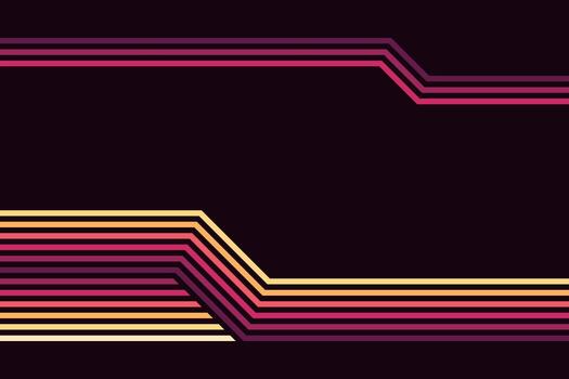 líneas de rayas coloridas simples abstractas en estilo retro vector