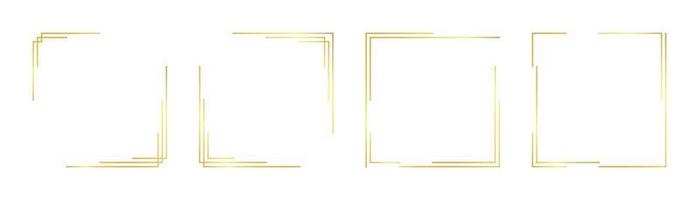 square gold frame vector