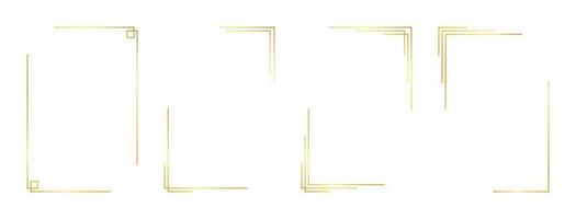 rectangle gold frame vector