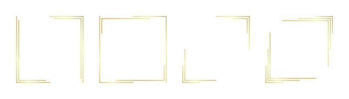 square gold frame vector