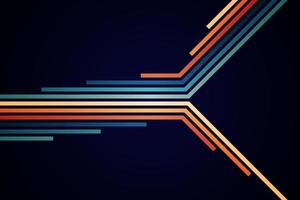 abstract simple colorful striped lines in retro style vector