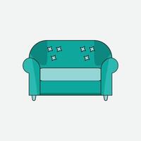 comfortable full of luxury seat for home and offices sofa couch interior vector illustration