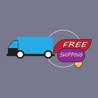 online delivery fulfilment free shipping icon fast delivery for business vector icon