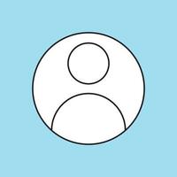 user profile avatar button face for social, web and computer icon vector