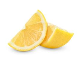 Lemon sliced isolated on white background ,include clipping path photo