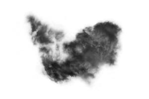 Textured Smoke,Abstract black,isolated on white background photo