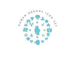 Human organs icon set design on white background. vector