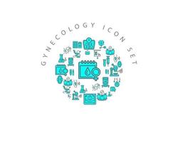 Gynecology elements icon set design on white background vector