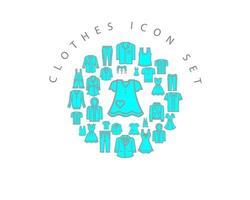 Clothes icon set design on white background vector