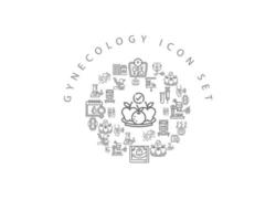 Gynecology elements icon set design on white background vector