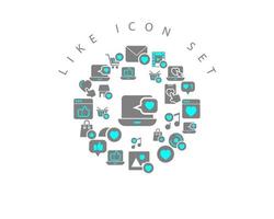 Like icon set design on white background vector